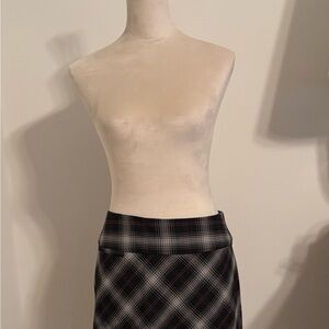 NWT Express Black and White Plaid Pencil Skirt